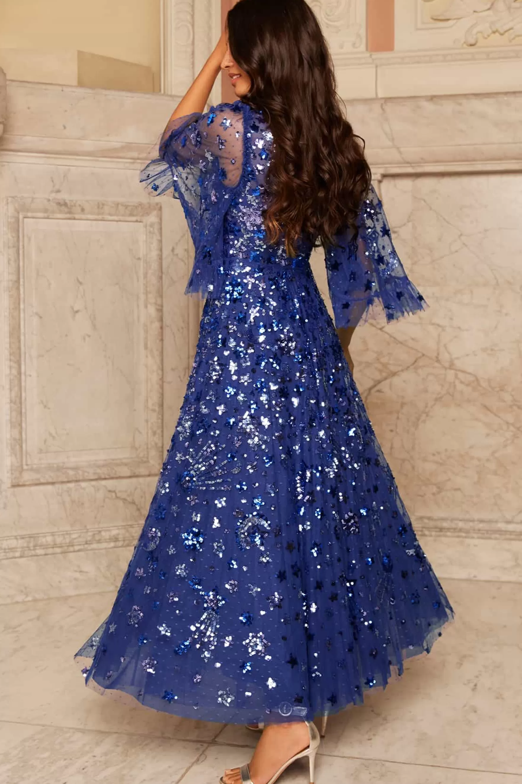 Needle & Thread Mummy & Me | Mummy & Me>Constellation Ankle Gown Blue