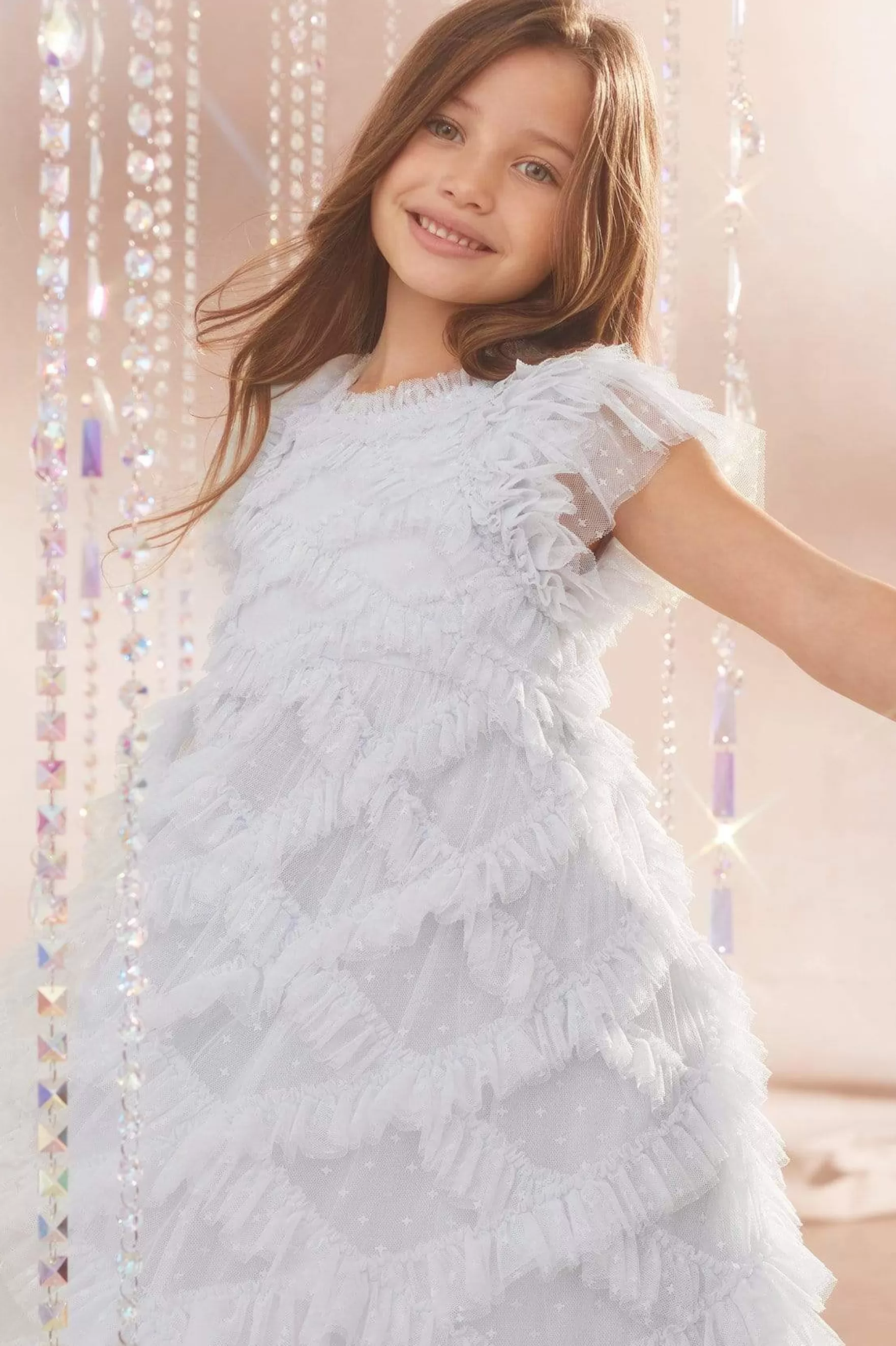Needle & Thread Mummy & Me | Mummy & Me>Genevieve Kids Dress Blue