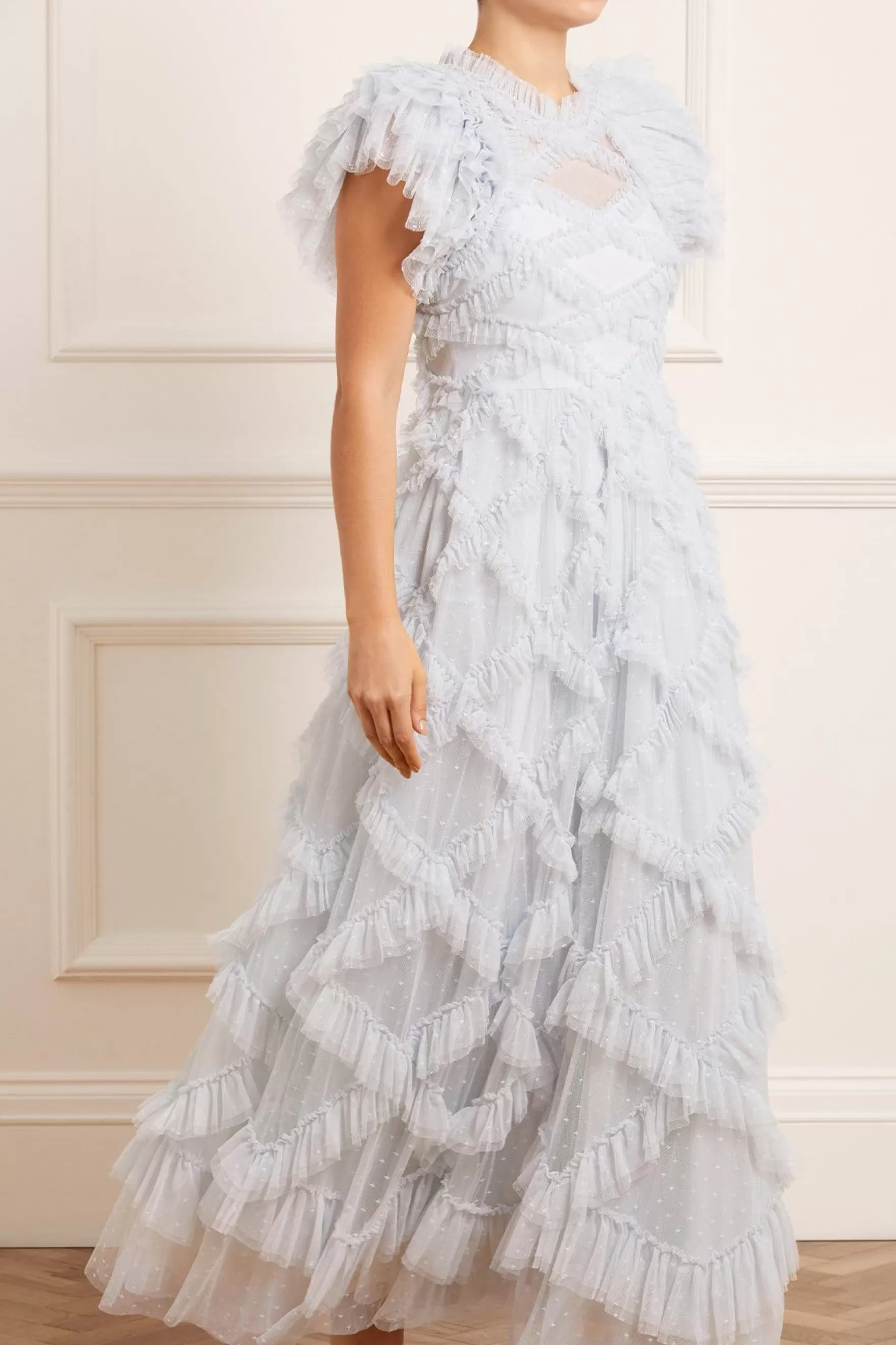 Needle & Thread Mummy & Me | Mummy & Me>Genevieve Ruffle Gown Blue