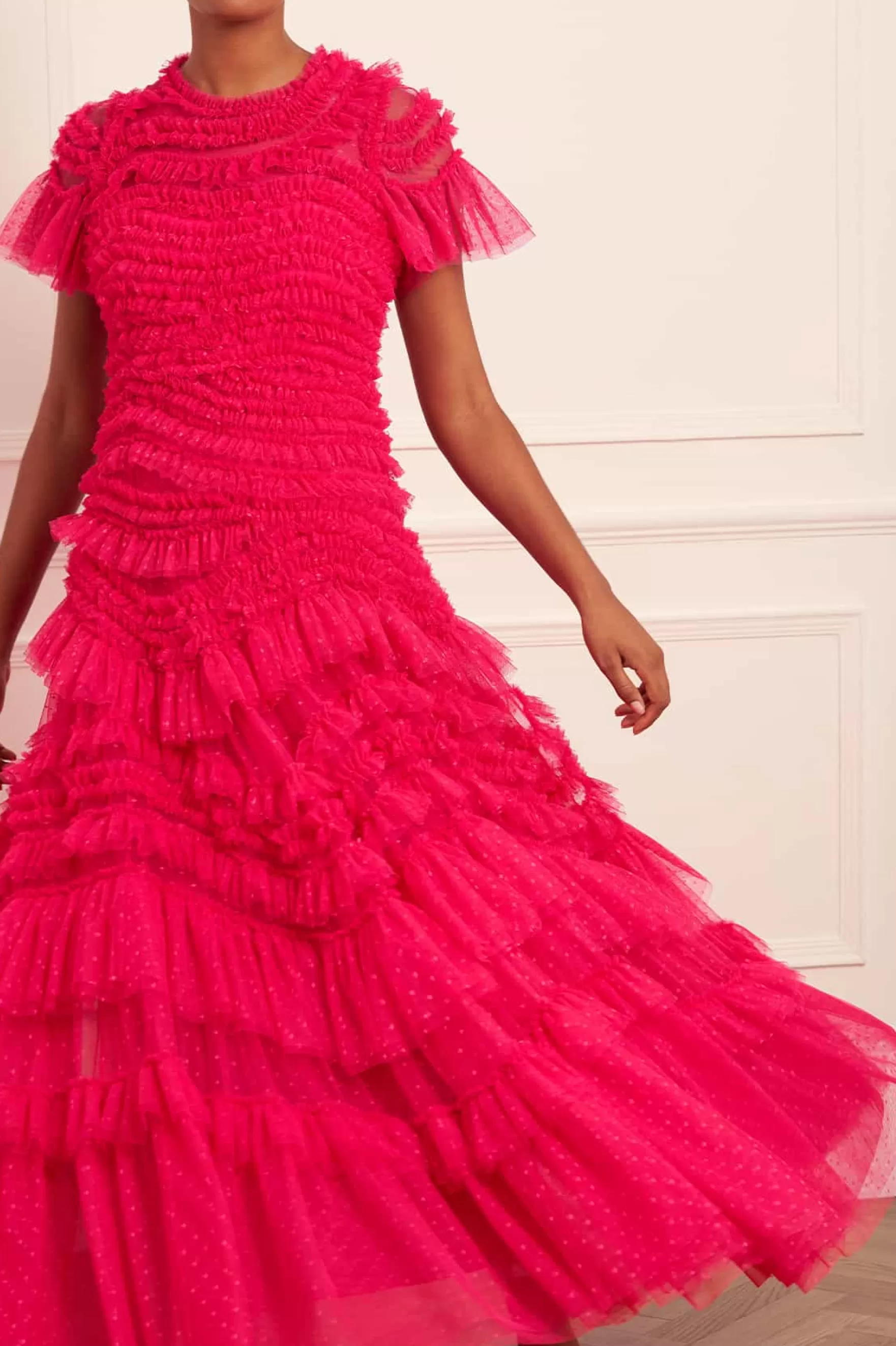 Needle & Thread Mother of the Bride | Mummy & Me>Wild Rose Short Sleeve Gown Pink